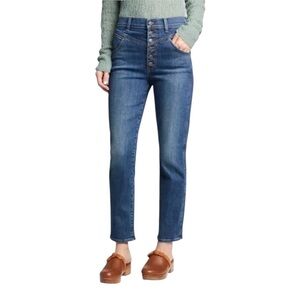Veronica Beard - Ryleigh Slim Straight High-Rise Jeans Laguna Wash - Size 27